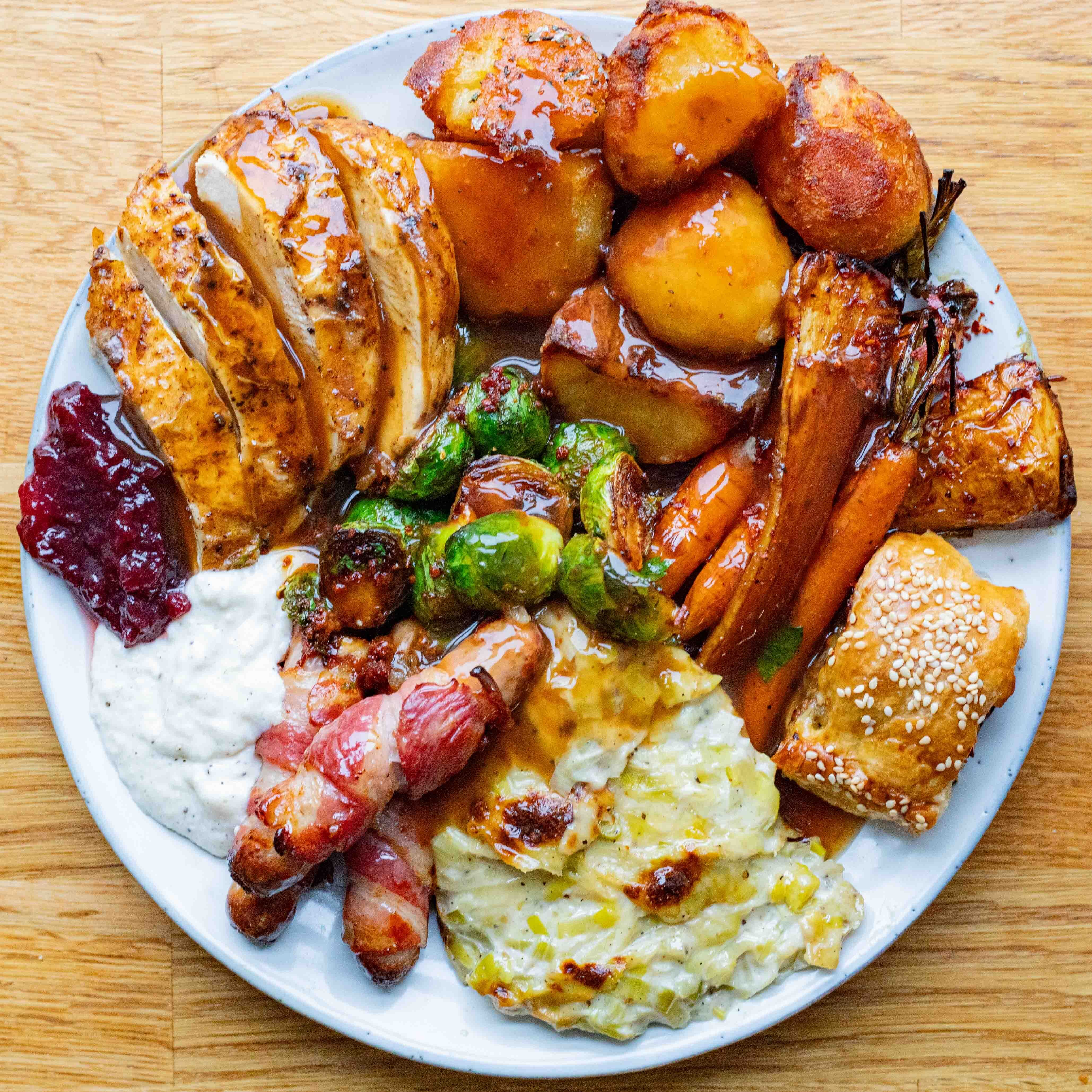 Traditional British Christmas Food Eat On Christmas Day Special