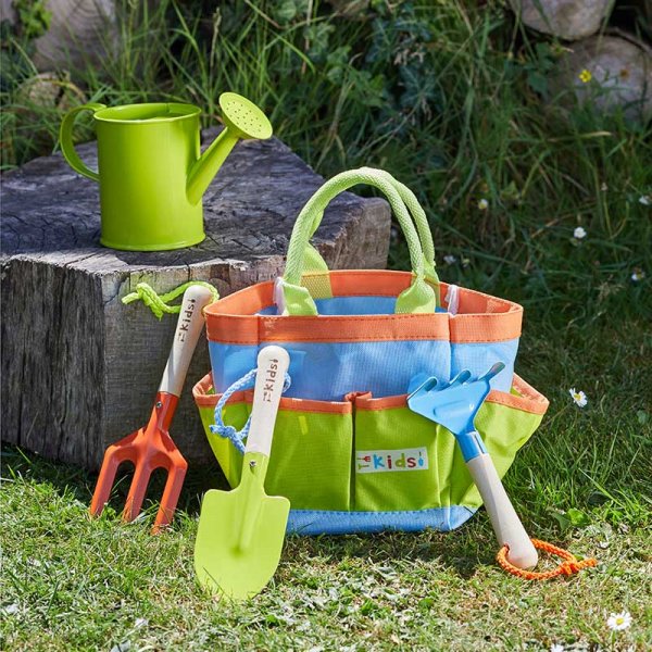 Kids' Watering Can, Trowel, Rake, Fork